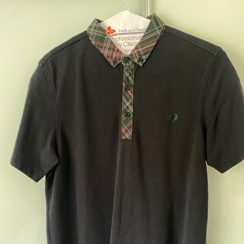 Fred Perry Plaid Tipped Slim Fit Polo